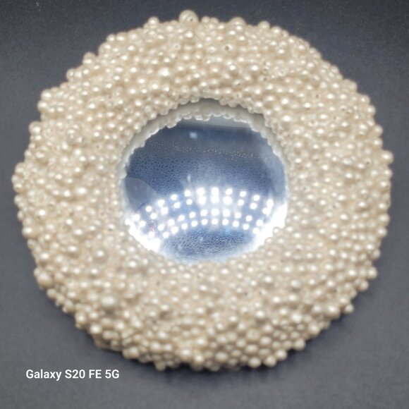 Small Home Decor Mirror Accent Cluster Pearl Mirror Free Standing Mirror - Picture 8 of 10